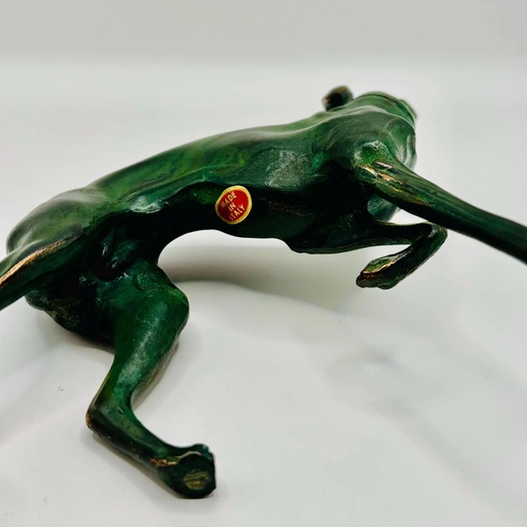 Vintage Italian Bronze Sculpture of a Greyhound/Whippet 5.5" - Picture 6 of 10